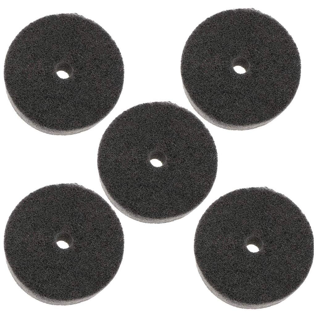 POFET 5pcs -75mm / 3 Inch Nylon Fiber Polishing Wheel Removing Burrs, Paint, Dust Fits for Bench Grinder