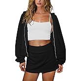 Panadila Womens 2 Piece Workout Sets Lounge Matching Sets Zip Up Hoodie and Skirt Gym Clothes Yoga Outfits