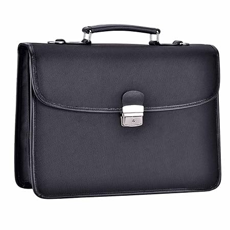 Mens Laptop Briefcase Classic Nylon Messenger Bags Handle Bags Handbags (Black) By Runwindy