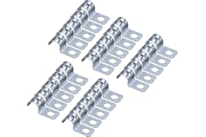 HARFINGTON 100pcs Conduit Clamp, EMT One-Hole Strap, U Tube Pipe Clamp, 8mm 5/16-Inch Pipe Dia, 5mm 3/18 Inch Hole Dia Rigid 