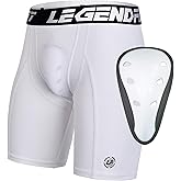 Legendfit Men Football Compression Shorts w/Cup Straps Protective Athletic Sliding Underwear Baseball Lacrosse Cricket