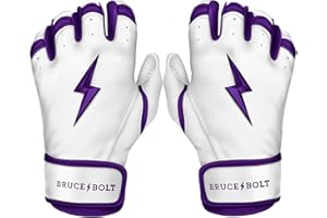 BRUCE BOLT Chrome Series Short Cuff Batting Gloves - Multiple Colors - Adult & Youth Sizes