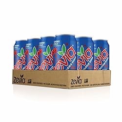 Zevia Zero Calorie Soda, Cherry Cola, 16 Ounce Cans