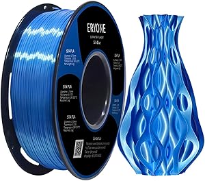 Eryone Silk PLA Filament 1.75mm, Silky Shiny 3D Printing Material for 3D Printer and 3D Pen, 1kg 1 Spool, 1.75mm, Blue