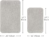 Non Slip Bath Mat 2 Pack Ultra Thick Microfiber 40x60cm 50x80cm view 7