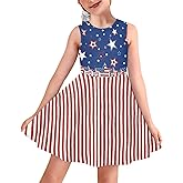 ORGYPET Sleeveless Dresses for Girls Kids Twirly Swing Dress for Summer A-Line Playwear Dress