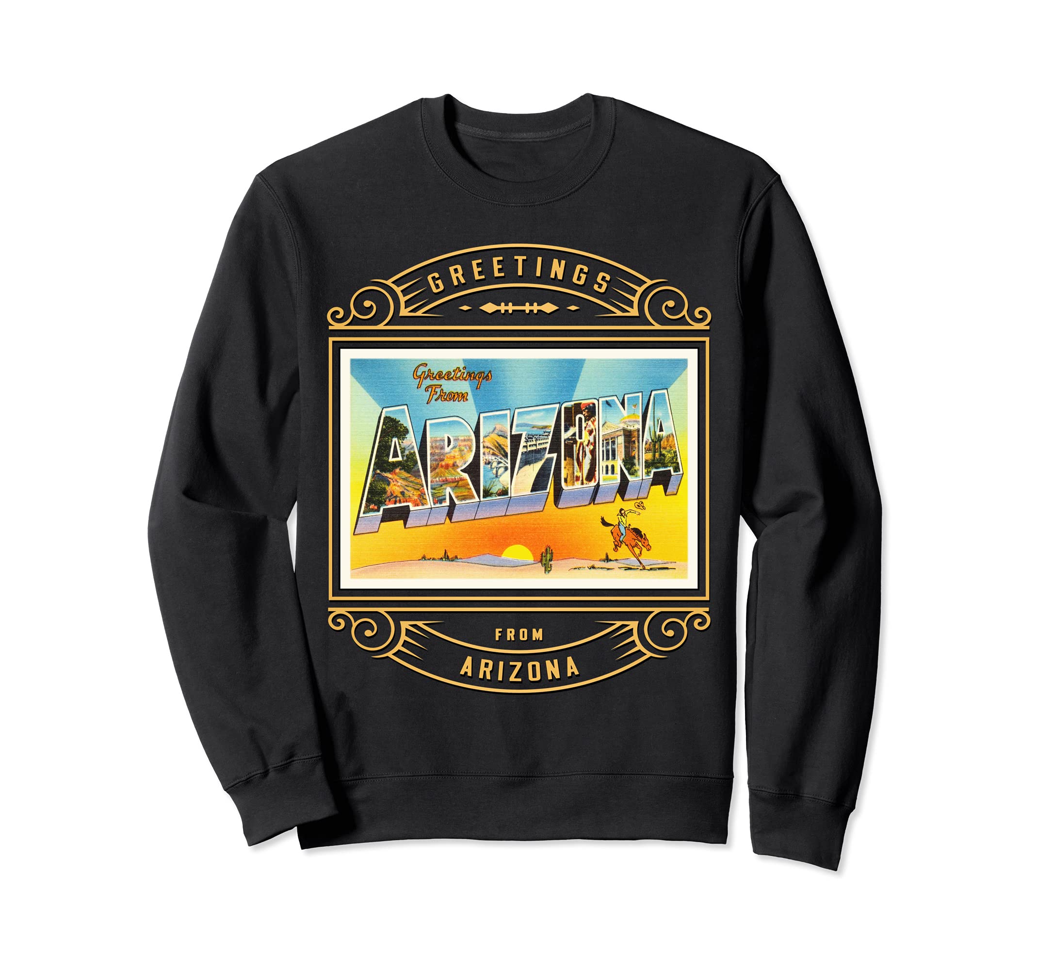 State of Arizona AZ Large Letter Travel Postcard 1 Sweatshirt
