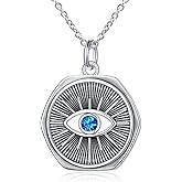 DAOSHANG Coin Necklaces for Women Evil Eye/Rose/Butterfly Gold Coin Necklace 14K Butterfly Necklace 925 Sterling Silver Medallion Necklaces Coins Jewelry for Womens