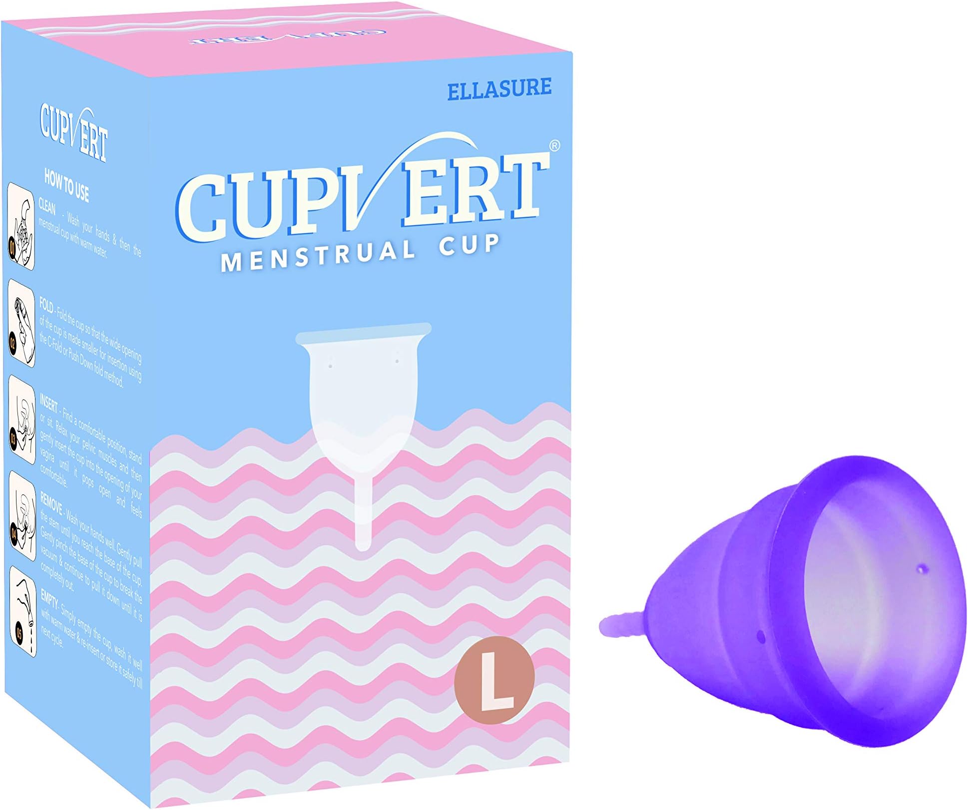 CUPVERT Reusable Menstrual Cup For Women Large