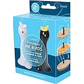 R&M International Black and White Pie Bird Vents, Set of 2