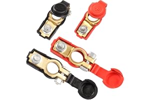 MEIRIYFA Car Battery Cable Terminal Clamp Connector,Positive and Negative Terminal Clamps Pure Copper Adapter Connector with 
