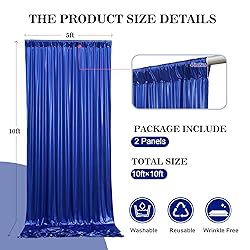 10x10ft Thick Royal Blue Glitter Backdrop Curtain