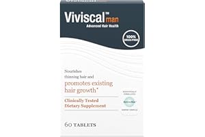 Viviscal Men’s Hair Growth Supplements for Thicker Fuller Hair, Clinically Proven Collagen Complex, 60 Tablets 1 Month Supply