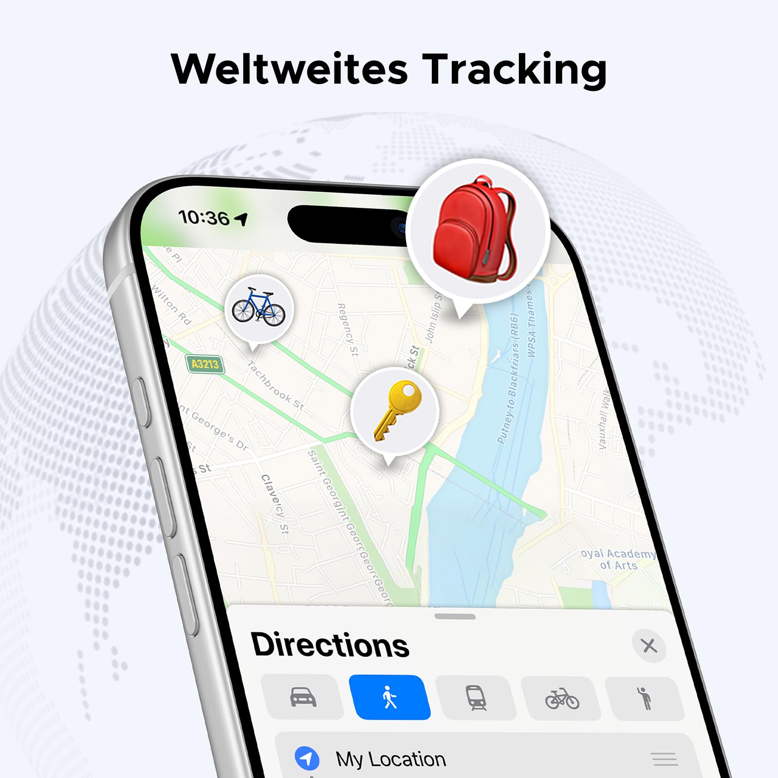 UGREEN FineTrack kompatibel mit Apple Find My (nur iOS), GPS Tracker, Schlüsselfinder mit Austauschbarer Batterie, 24 Monaten Batterielebensdauer, Tracker für Koffer, Keys, Reisepässe(1 Pack) 7