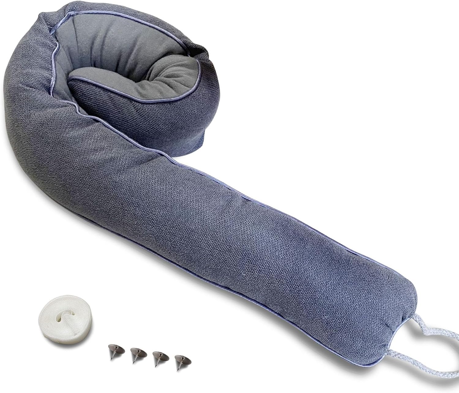 Draft Stoppers - Door Draft Stopper 36 Inch Weighted Under for Bottom of Door and Window Gap Filler Strip Seal Strip Guard Blocker Noise Cold Air Light (Grey-36in)