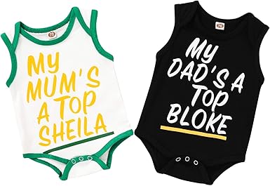 Amazon Com Younger Tree 2pcs Twins Siblings Baby Boy Girls Matching Outfit Letter Print Bodysuit Newborn Onesies Romper Clothes Clothing