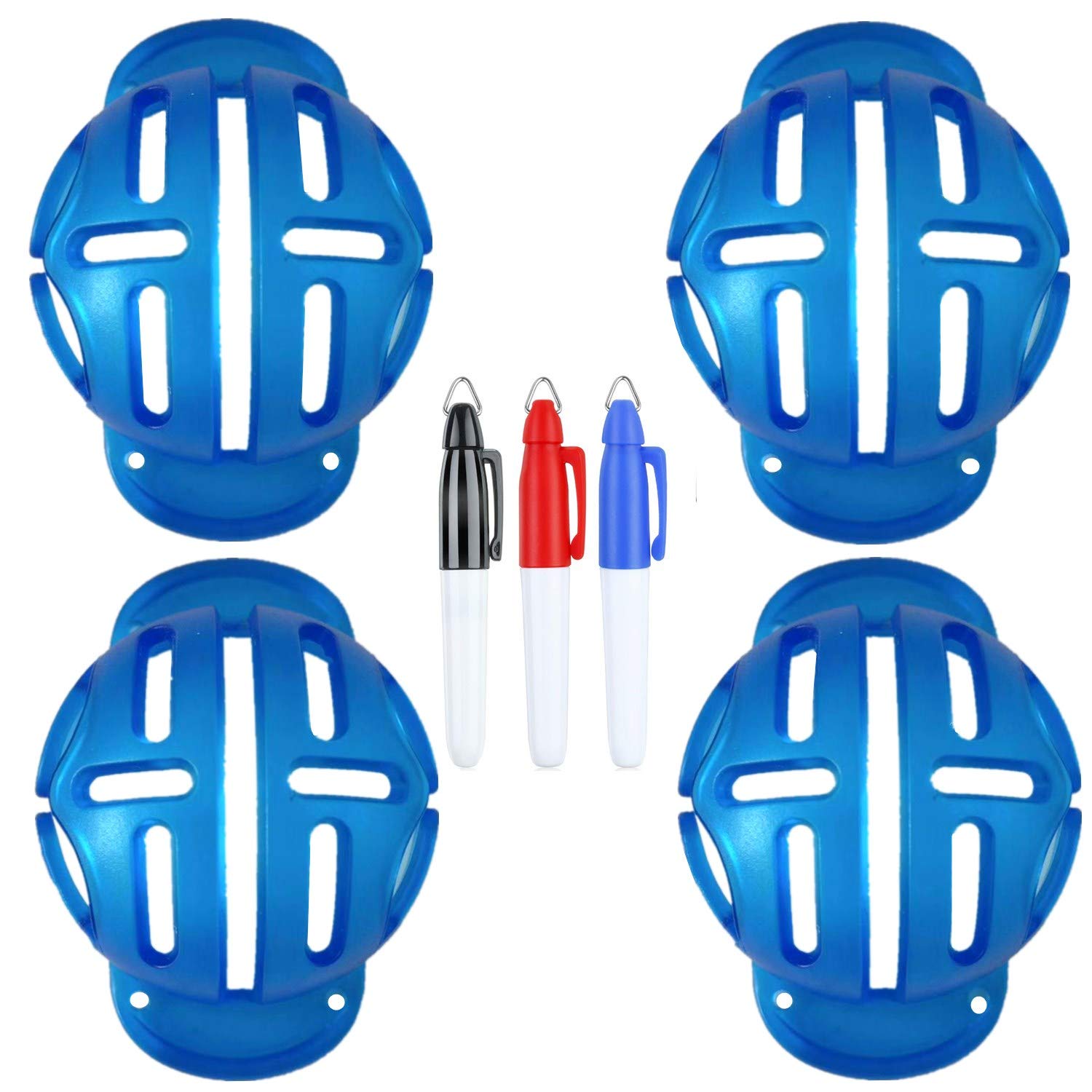 FINGER TEN Golf Ball Line Marker Tool Template Liner Value 4 Pack Gift Set, Ball Markers Stencil Putt Alignment Clip for Men Women Kid