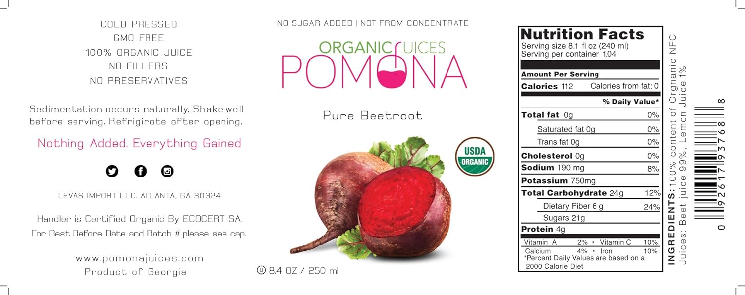 Pomona Organic Pure Beet Juice Ingredients