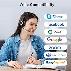 EMAIKER Professional USB Headset with Noise