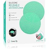 Silicone Reusable Air Fryer Liners - Round, Non-Stick Silicone Air Fryer Basket Mats Air Fryer Accessories for Ninja GoWise,