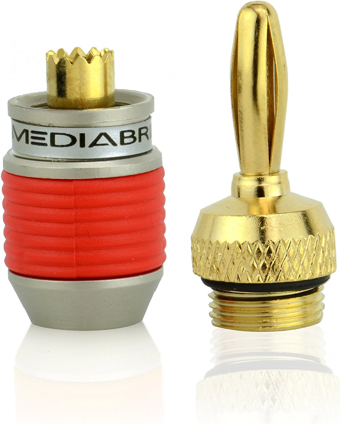 Mediabridge Banana Plugs - Corrosion-Resistant 24K Gold-Plated Connectors - 12 Pair/24 Banana Plugs (Part# SPC-BP2-12): Electronics