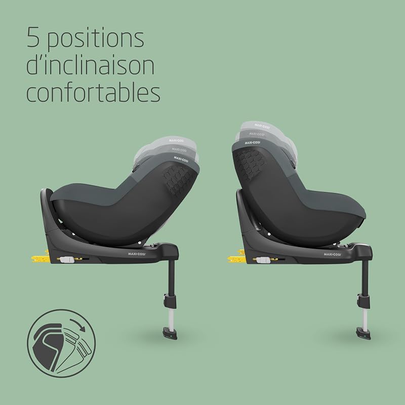 Pearl S i-Size, siège-auto Bébé, 3 mois-4 ans, <18 kg, 61-105 cm, Siège-auto Enfant, 5 Inclinaisons, Crochets de Harnais Facile à Installer, Protection G-CELL Chocs Latéraux, Tonal Graphite