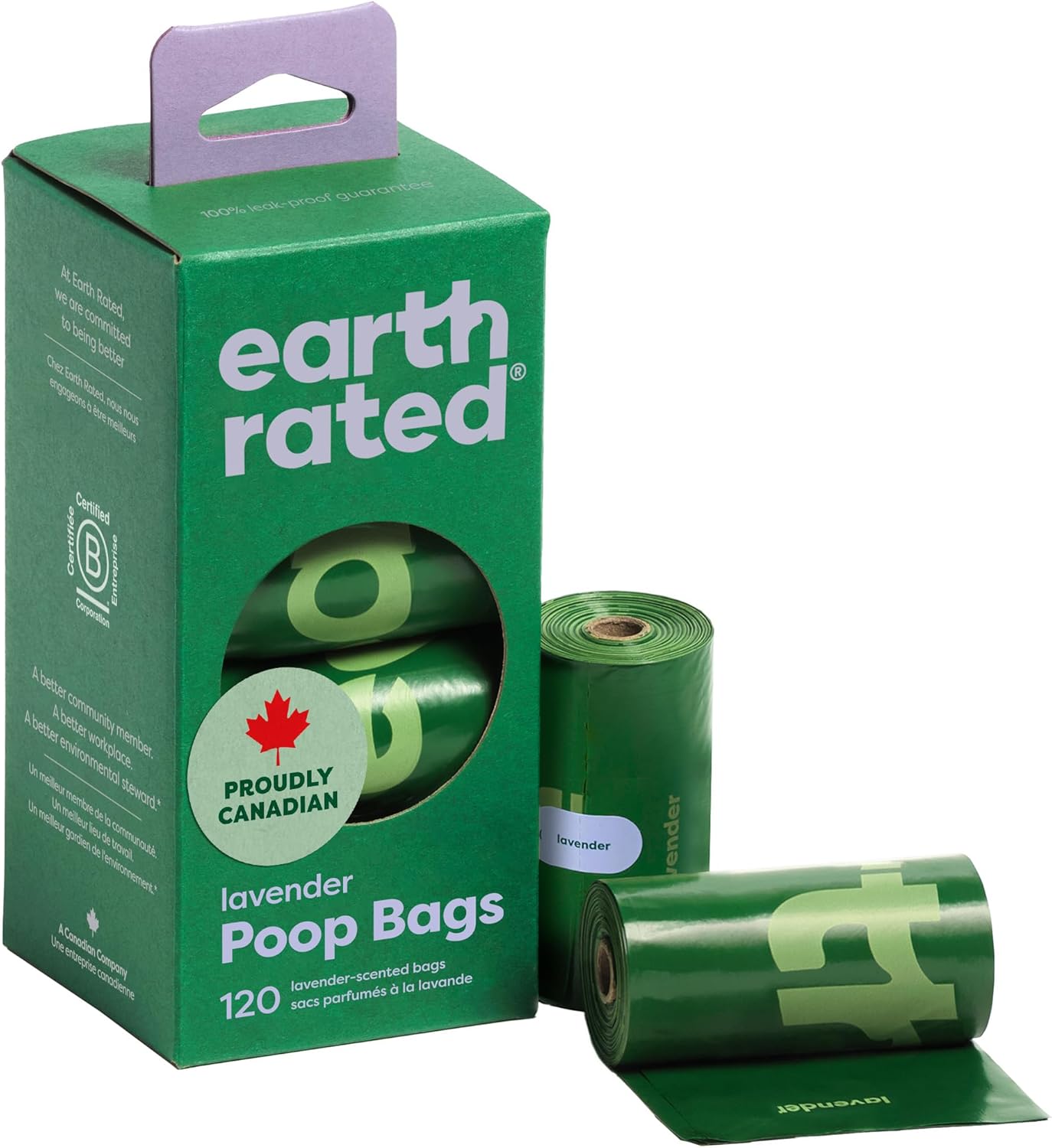 Earth Rated Lavender-Scented Dog Poop Bags 120-Count
