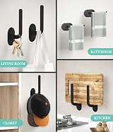 Eiito Hat Hooks for Cap Storage Pack of 4 Black Self Adhesive Two Mounting Ways view 7