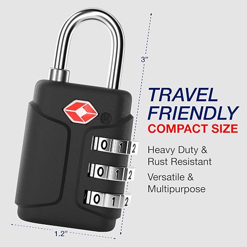 Small Combination Suitcase Lock – Luggage Security Lock For Travel