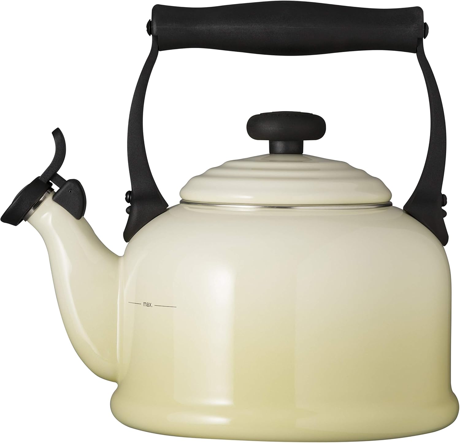 Le Creuset Wasserkessel, Füllmenge 2,1 l, Emaillierter Stahl/Phenolgriffe, Tradition, Creme