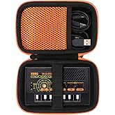 co2CREA Hard Case replacement for Korg Monotron Delay Duo Analog Ribbon Synthesizer (Black Case + Orange Zipper)