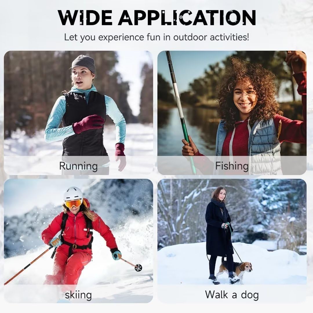 KOVNLO Heated Vest Women, (Battery Pack Not Included) Smart Controller With Lights-out, Electric Warming Heated Jackets