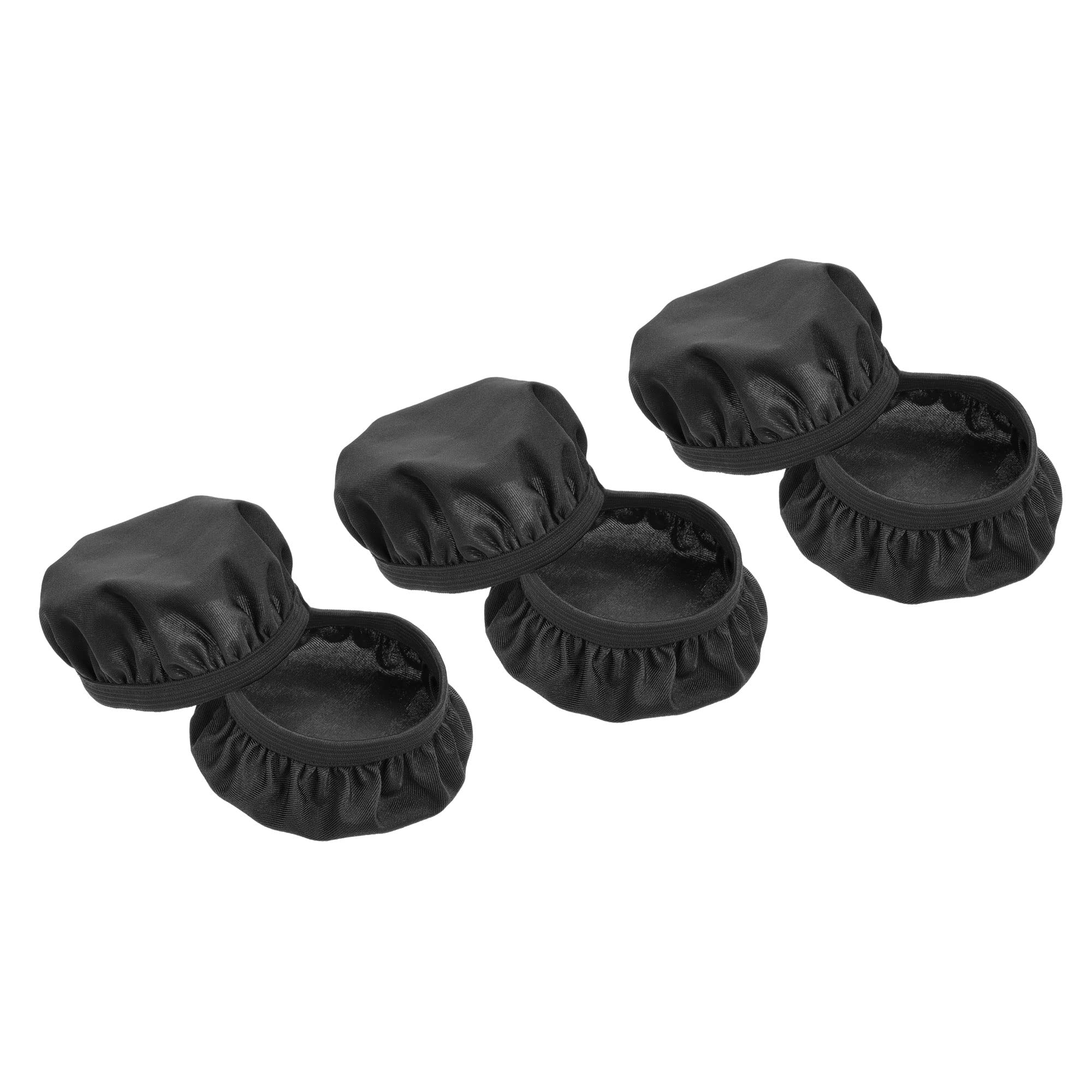 PATIKIL Black Flexible Fabric Washable Headphone Covers, Fits 2.36-3.54 Inch, 3 Pairs Stretchable Fabric Earphone Protectors for Most On-Ear Headphones
