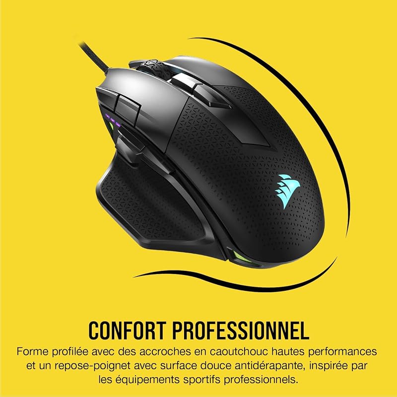 NIGHTSWORD RGB Souris de Jeu FPS/MOBA Filaire – Noir