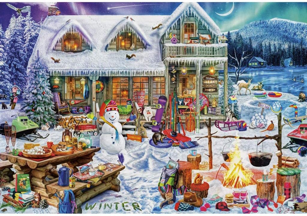 Psycker Puzzles de 1000 pièces pour adultes pour Noël, chaque pièce est