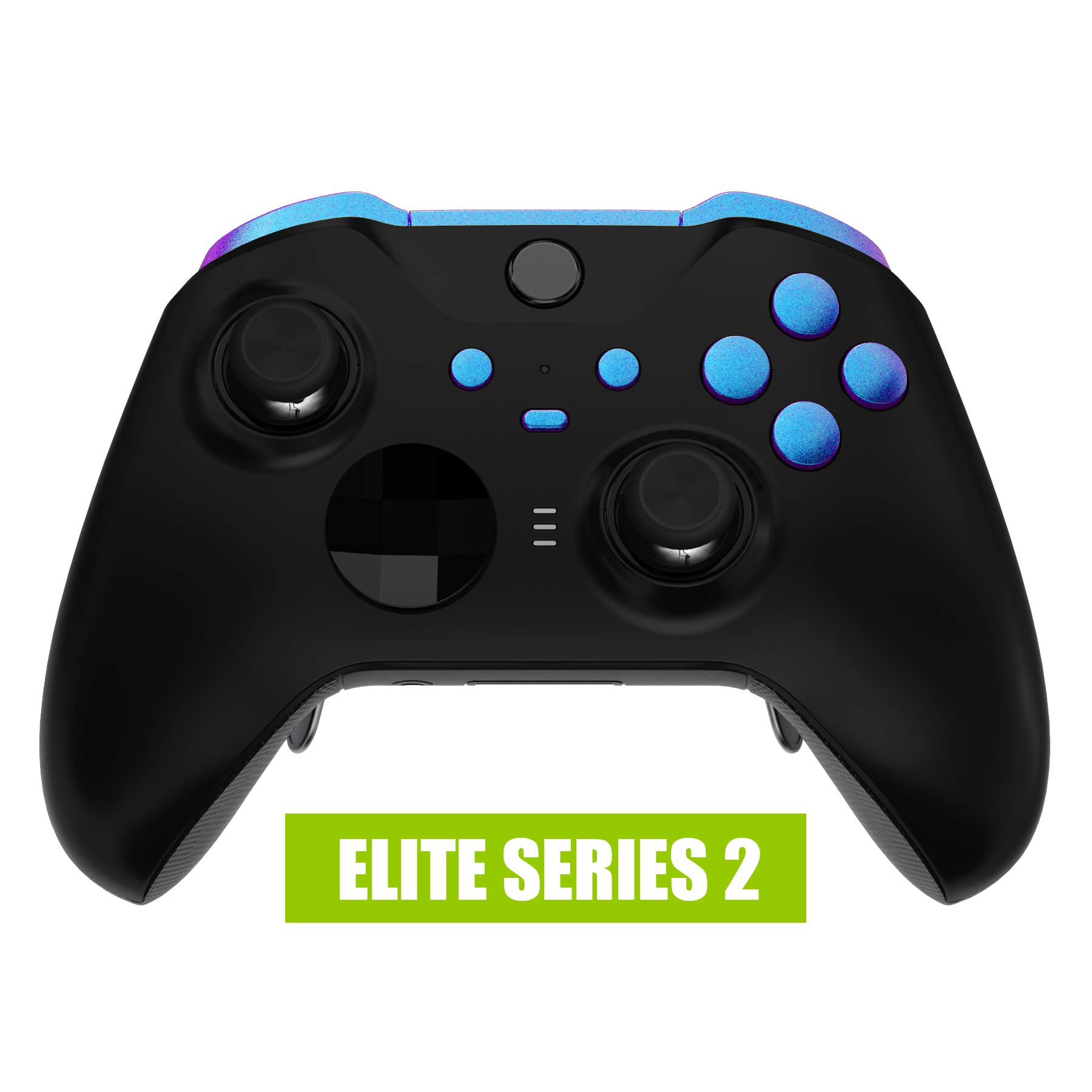eXtremeRate Chameleon Purple Blue Replacement Buttons for Xbox One Elite Series 2 Controller, LB RB LT RT Bumpers Triggers ABXY Start Back Sync Profile Keys for Xbox Elite Series 2 Core Controller