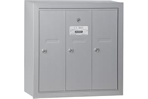 Salsbury Industries 3503ASU Surface Mounted Vertical Mailbox with 3 Doors and USPS Access, Aluminum