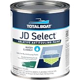 TotalBoat JD Select Water-Based Boat Antifouling Bottom Paint - Green Quart | Single-Season Ablative Marine Paint; Use on Fiberglass, Wood, and Steel Hulls; Brush, Roll, or Spray; 25.5% Copper Biocide