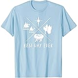 Modern Nativity Scene Best Day Ever Christmas T-Shirt
