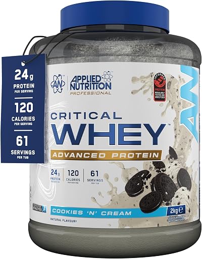 Applied Nutrition Critical Whey Protein Powder Cookies N Cream 24g Protein 2kg