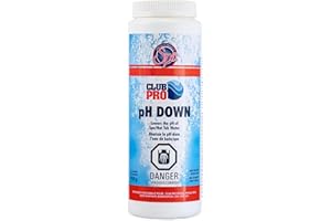 Club Pro | pH Down 950g | Lowers pH in Hot Tub & Spa | Can Be Used with Other Hot Tub Chemicals Such As Bromine Chlorine Alk 