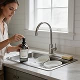 MIUSITE Glass Soap Dispenser 500ml Grey with Non-Slip Silicone Base 2pc view 4