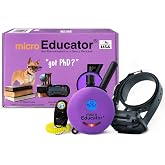 Educator ME-300 Micro E Collar for Dog Training with Remote - 1/3 Mile Range, Waterproof, 100 Blunt Stimulation Levels, Tone or Vibration Mode, Night Tracking Light for Small, Medium &amp; Large Dogs