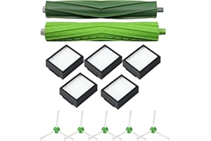Amyehouse Replacement Parts Rubber Roller Brushes & HEPA Filters & Side Brushes for iRobot Roomba i1 i1+ i3 i3+ i4 i4+ i6 i6+