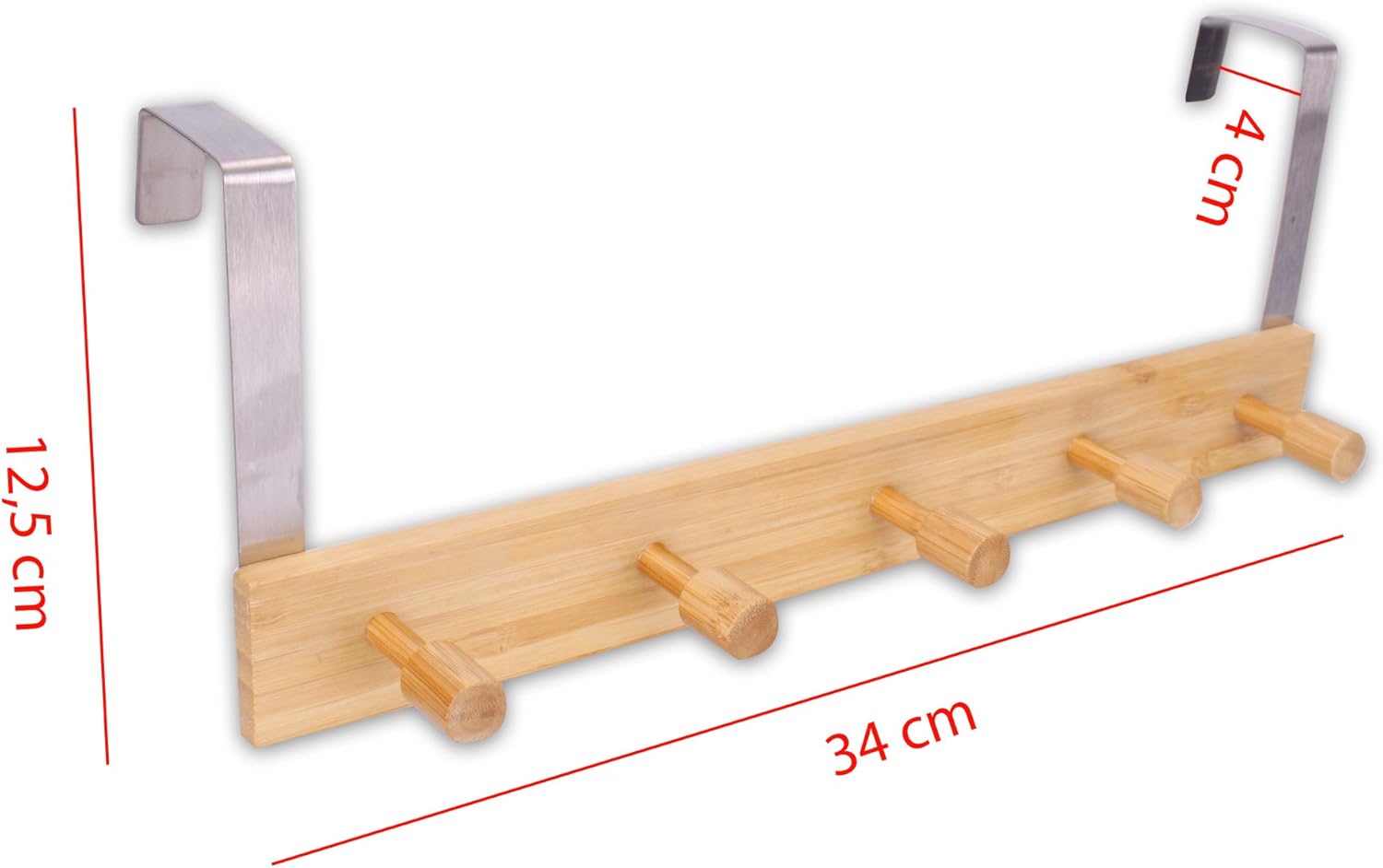 Para ahorrar espacio para puerta - toallero de barra con 5 ...