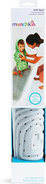 Munchkin Soft Spot Bath Mat 36 x 17 Cushioned Non Slip with Drain Holes view 6