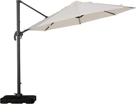 Amazon Com Bay 9 6 Ft Outdoor Canopy Sunshade Umbrella Beige Gray And Black Furniture Decor