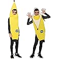 Spooktacular Creations Child Unisex Banana Costume Tropical Fruit Jumpsuit for Kids Toddler Halloween Dress Up Themed Party