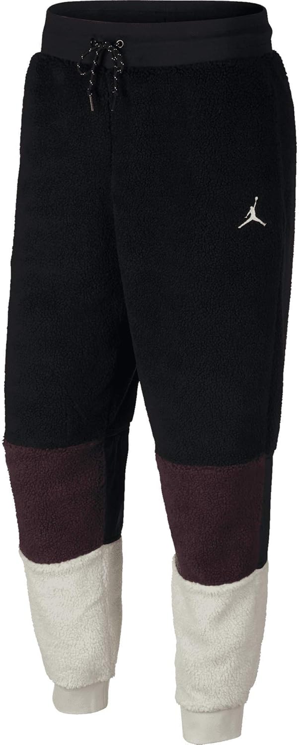 Nike Jordan Sportswear Men's Sherpa Pants (Black/Burgundy