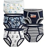 monica + andy Boy's Underwear Pack, 5 Pairs, Double Layered Bottom Panel, Organic Kids Boys Briefs, Sizes For Kids & Toddler